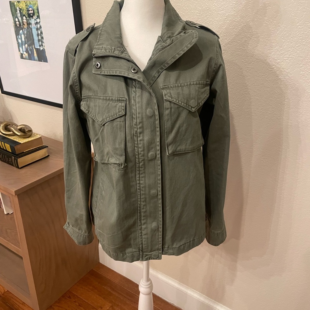 Sincerely Jules Olive Green Utility Jacket with Epaulets